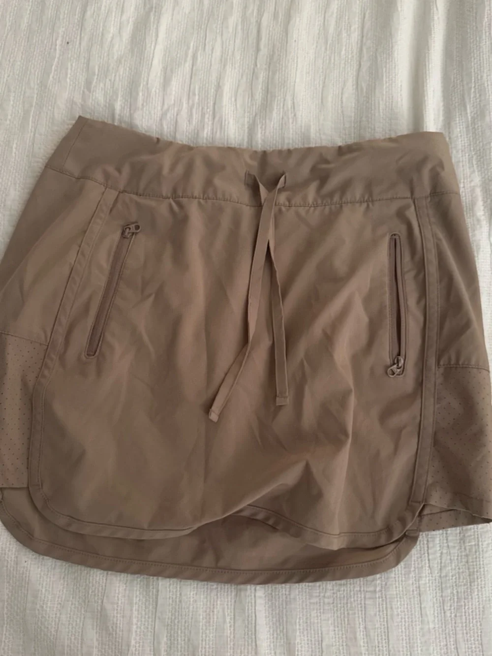 Magellan Outdoors Women's Taupe Active Skort with Zip Pockets